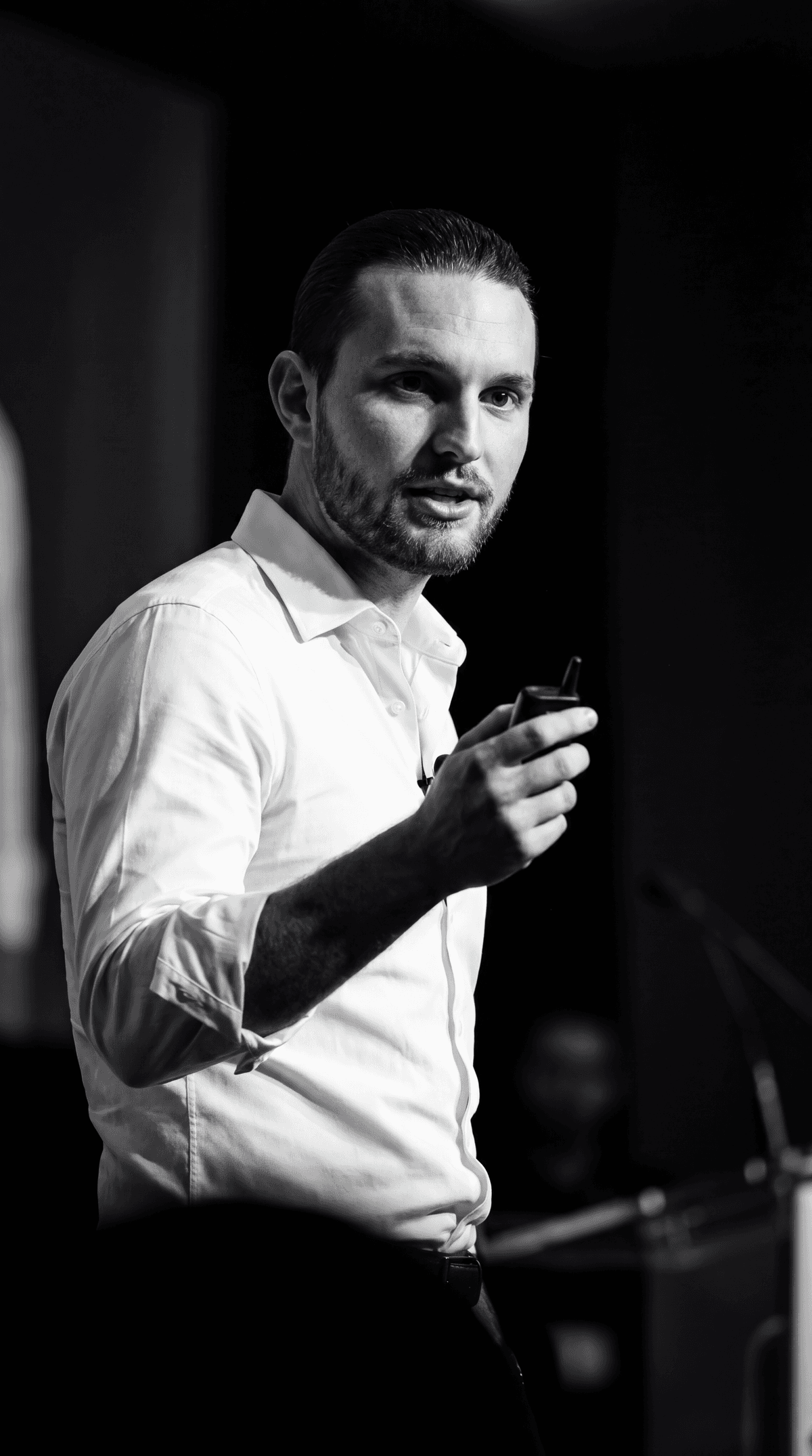 Padraig Rice speaking